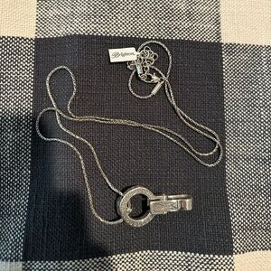 Brighton badge clip necklace